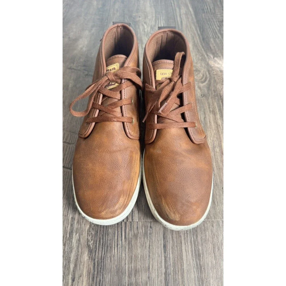 Levi's Brown Synthetic Lace-Up Ankle Boots Men's US 12 EU 46.5 UK 11 51883309H